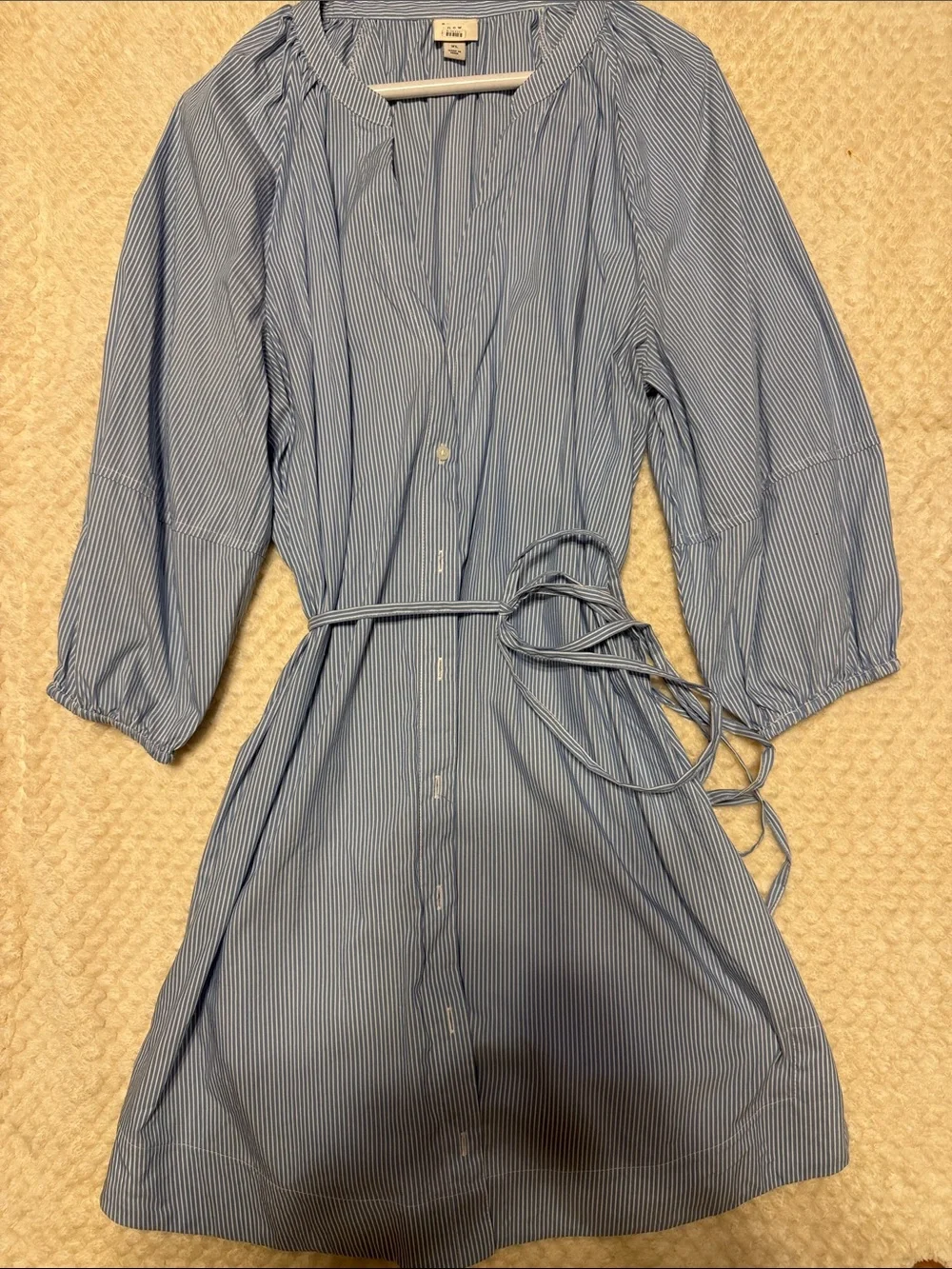 Blue & white pinstripes dress - Picture 1 of 4